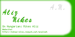 aliz mikes business card